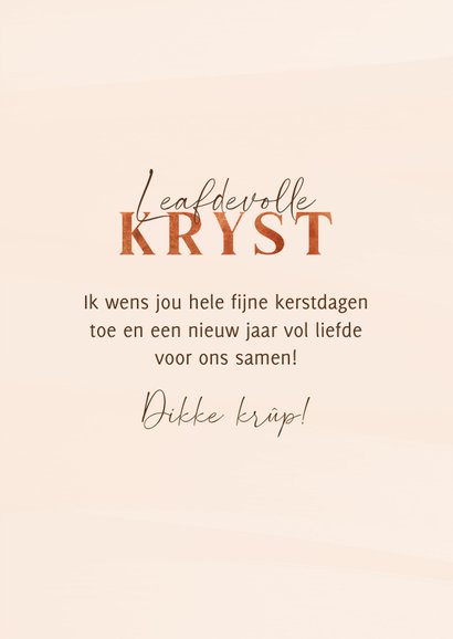 Friese kerstkaart twee egeltjes en Leafdevolle Kryst 3