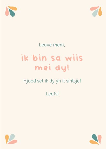 Friese moederdagkaart 'ik bin sa wiis mei dy' 3