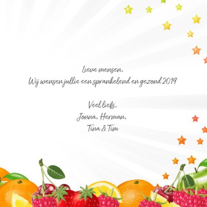 Fris en fruitig 2019 nieuwjaarskaart 3