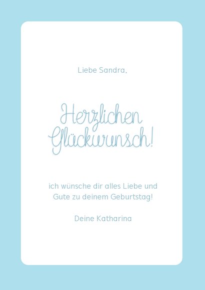 Fröhliche Glückwunschkarte mit Luftballons 3