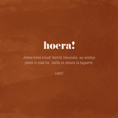 Fryske felicitatiekaartje in soad lok tegearre roestbruin 3