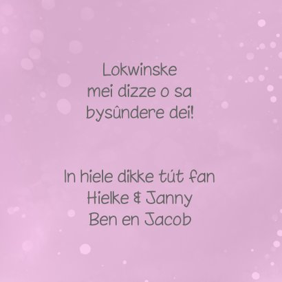 Fryske fleurige sprankelende felicitatiekaart 3