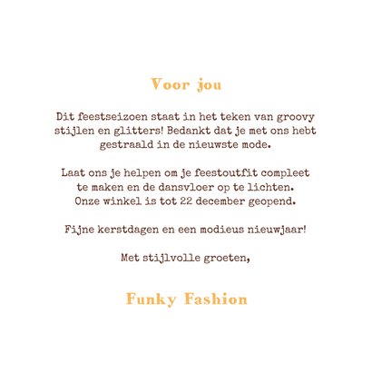 Funky groovy kerstkaart typografie flower power xmas 3