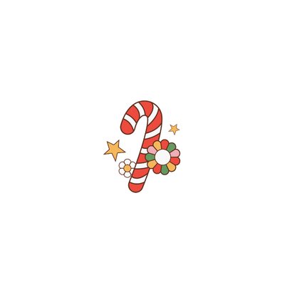 Funky groovy kerstkaart typografie flower power xmas Achterkant