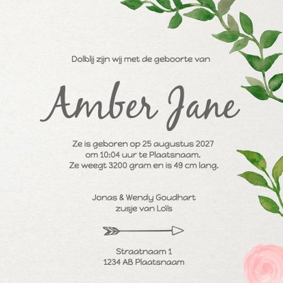 Geboorte bladeren meisje - DH 3