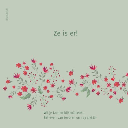 Geboorte - bloemetjes voor meisje 2