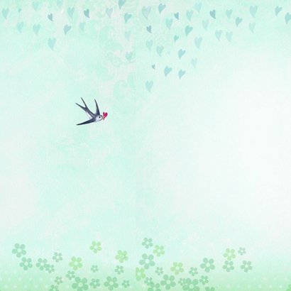 Geboorte Boom Jongen vogels Achterkant