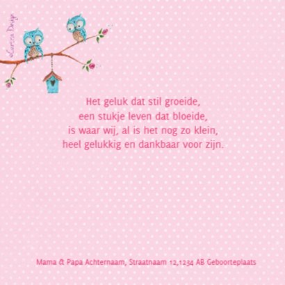 Geboorte Boom Meisje Uiltjes 2
