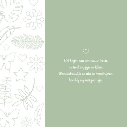 Geboorte - Botanische illustraties jongen 2