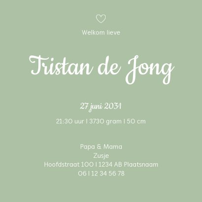 Geboorte - Botanische illustraties jongen 3