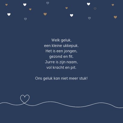 Geboorte eenvoudig met hartjes en lijn 2