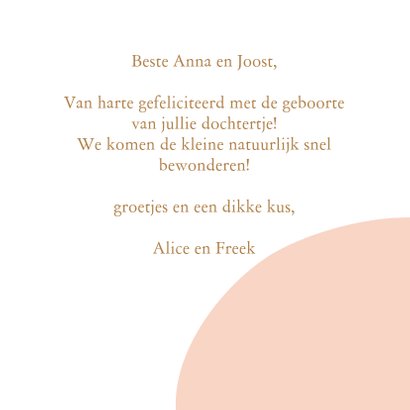 Geboorte felicitatie kaart met lijntekening van baby 3