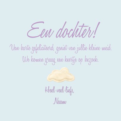 Geboorte Felicitatie Waslijn Beertje meisje 3