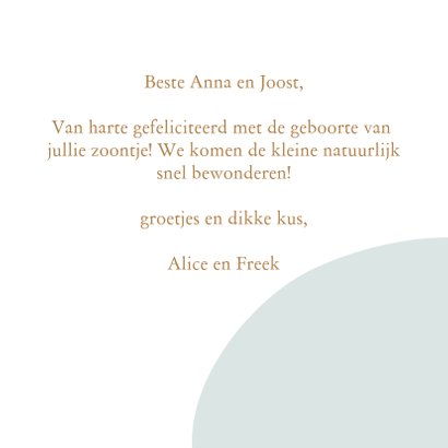 Geboorte felicitatiekaart jongen met lijntekening van baby 3