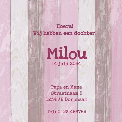 Geboorte giraffe hout meisje HB 3