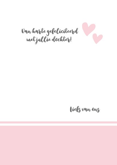 Geboorte - hello little one roze 3