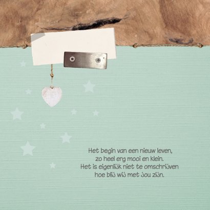 Geboorte - Hout, trendy, jongen 2