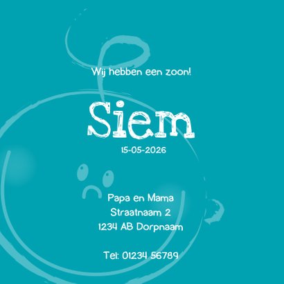 Geboorte jongen blij gezichtje 3