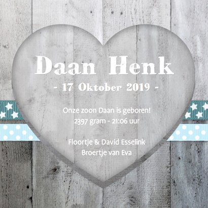 Geboorte Jongen Hout Lint lief 3