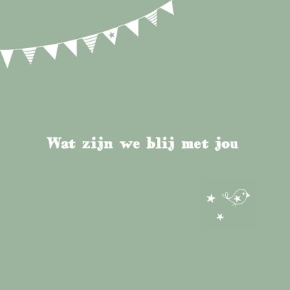 Geboorte jongen legergroen silhouet Stijn - MW 2