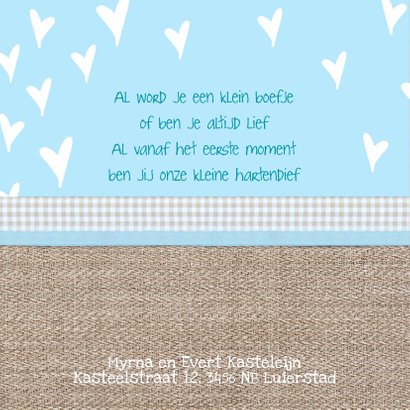 Geboorte jongen op jute 2