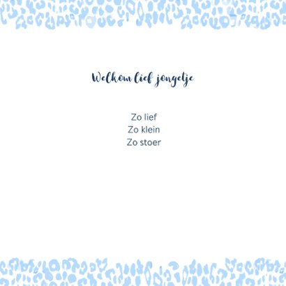 Geboorte jongen ster luipaardprint 2
