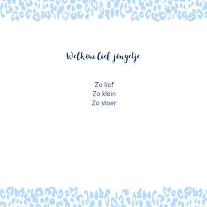 Geboorte jongen ster luipaardprint 2