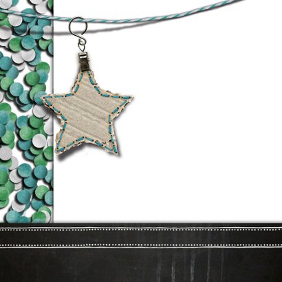 Geboorte jongenschoolbord ster aqua 2