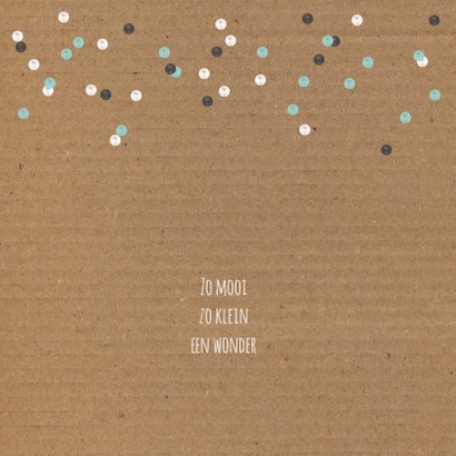 Geboorte- Karton, confetti, zoon 2