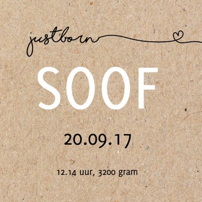 Geboorte kraft Soof - B 3