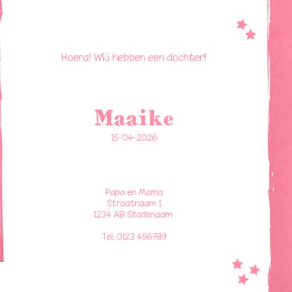 Geboorte lief girafje roze krijt 3