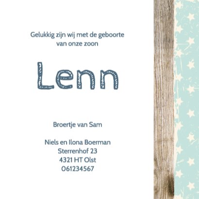 Geboorte lief lenn - B 3