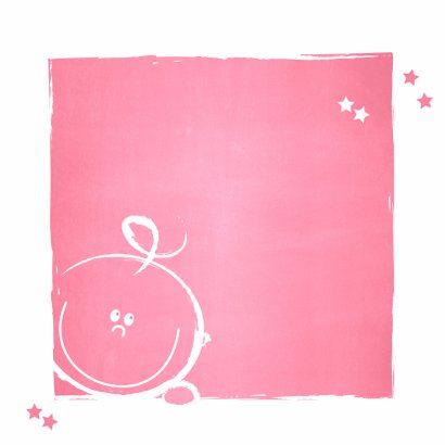 Geboorte Lief roze baby kaartje 2