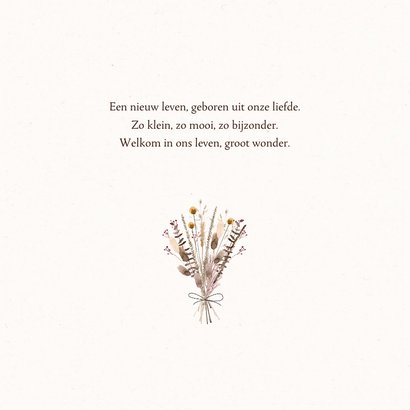 Geboorte meisje boeket droogbloemen 2