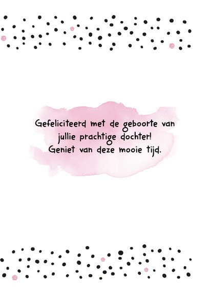 Geboorte meisje felicitatiekaart 3
