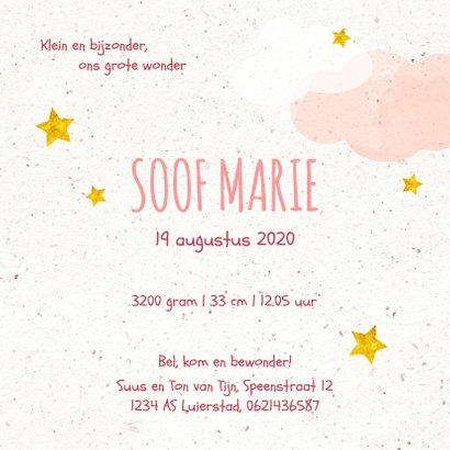 Geboorte meisje in de wolken 3