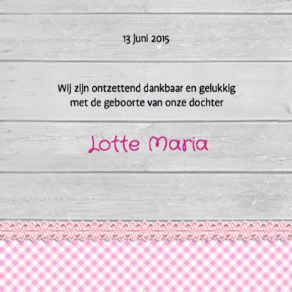 Geboorte meisje met beertje en konijntje 3