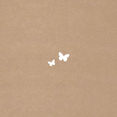 Geboorte Meisje Silhouet Vlinder Achterkant