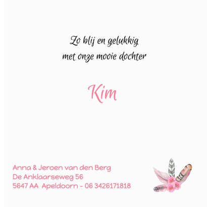 Geboorte meisje zwaan veren 3