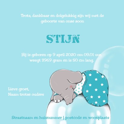 Geboorte olifant belletje - IH 3