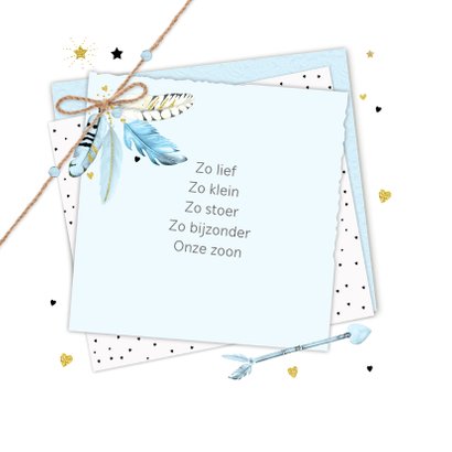 Geboorte papiertjes veren 2