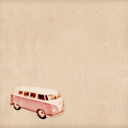 Geboorte retro busje roze - BK 2