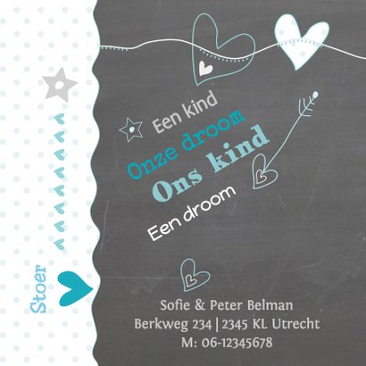Geboorte Schoolbord Foto Bram 2