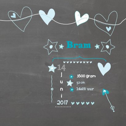 Geboorte Schoolbord Foto Bram 3