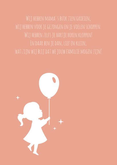 Geboorte Silhouet Ballon Sterren 2