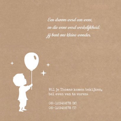 Geboorte silhouet Jongen kraft 2