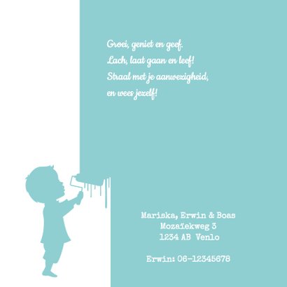 Geboorte Silhouet Jongen Verven 2