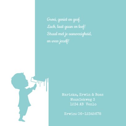 Geboorte Silhouet Jongen Verven 2