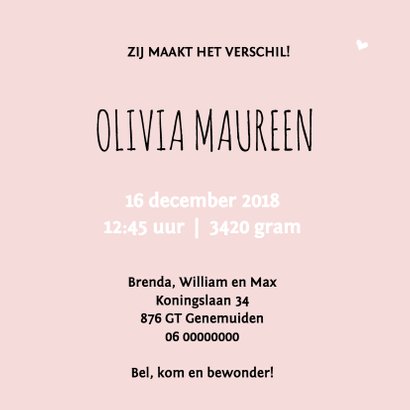Geboorte silhouet olivia - B 3