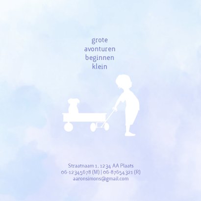 geboorte silhouet waterverf jongen avontuur 2